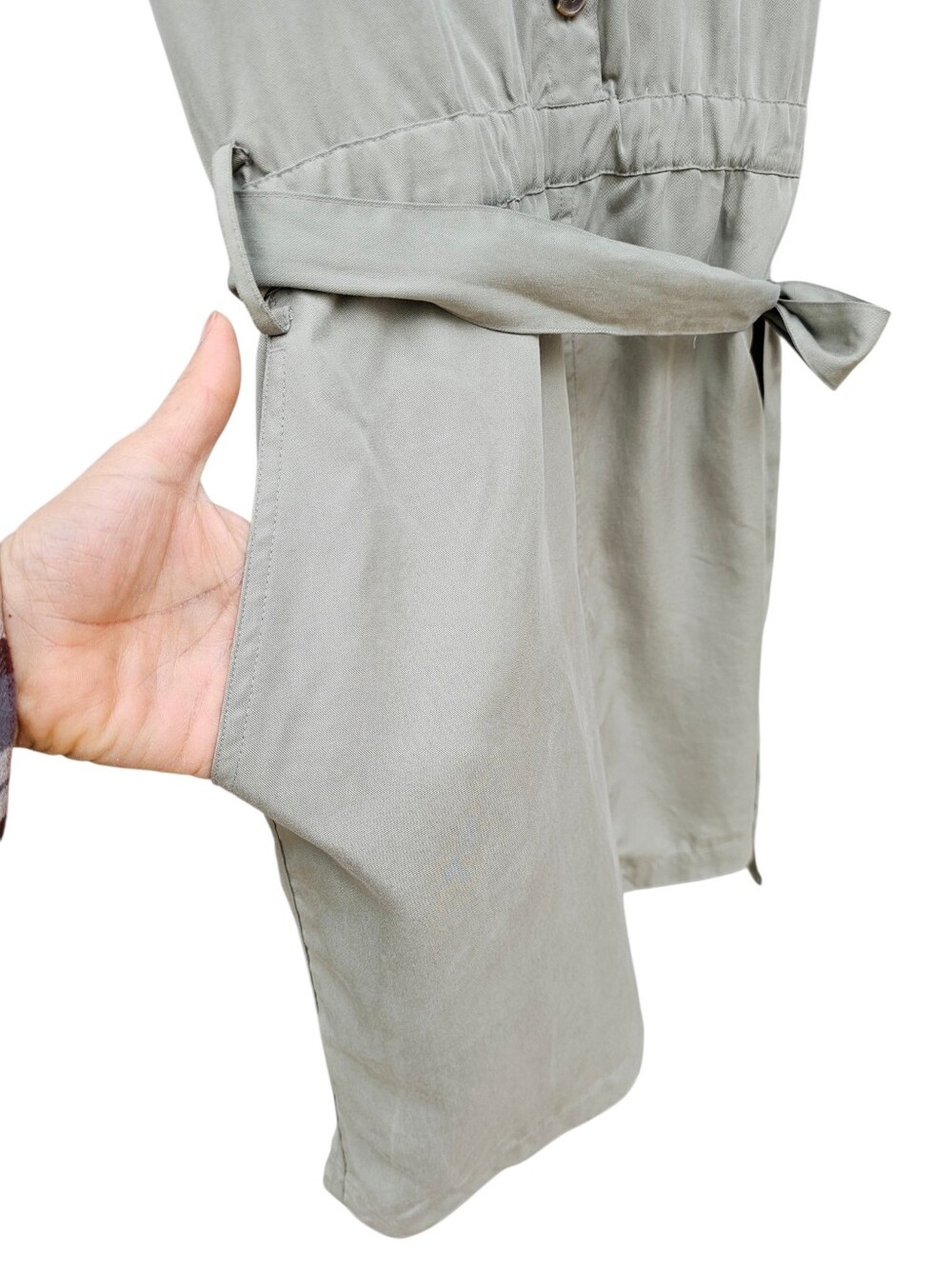 Banana Republic Sweet Basil (Light Sage) Utility Shirt Dress Size XL - Picture 8 of 13